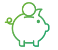 Icon of a piggy bank