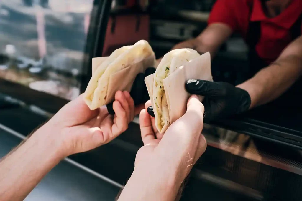 tacos at a food truck